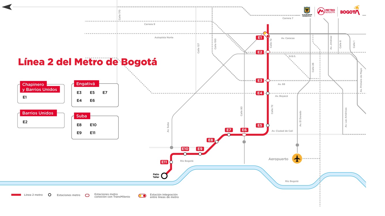 Por dónde va a pasar la primera y segunda línea del Metro de Bogotá?