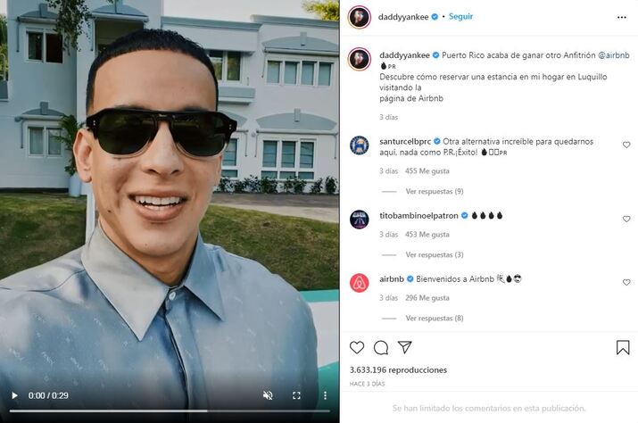 Daddy Yankee alquila casa en Puerto Rico por medio de Airbnb